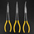 3 Pcs Mechanical Pliers 11in Long 45° 90° Bending Tip Straight Tip Long Nose Carbon Steel Pliers Kit