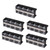 5Pcs Screw Terminal Strip Blocks 60A 4 Positions Copper Plastic 60A Terminal Block for Electrical Connection