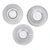 3Pcs Wood Carving Disc Set Woodworking Angle Grinder Grinding Wheels Carbon Steel 100mm Dia 16mm ID Silver