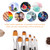 8pcs Paint Brushes Set Filbert Tips Nylon Hair Paintbrushes for Students Adults Artists Acrylic Oil Watercolor Gouache Nail Body Face Art Crafts Supplies