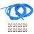 3D Printer Accessories 2Pcs Blue PTFE Tube 8Pcs M10 8Pcs M6 Pneumatic Connector