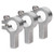 3Pcs Tube Clamp Hub Aluminum Shaft Clamping M4 Thread Mounting Bracket Kit Robot Accessories3403-0024-0012