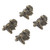 4pcs Antique Horse Shape Jewelry Chest Wood Box Decorative Feet Leg Corner Protector
