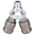 2 Way Connector Chrome Plated Pneumatic Component Carbon Steel G1/2 Thread Quick Coupler
