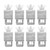 8Pcs Silver Color Butt Welding Clamp Aluminum Alloy Auto Body Panel Welding Butterflies Clamp Kit