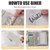 A6 PU Leather Budget Binder A6 Notebook Binder for Budgeting Money Saving Folder Marble Pattern Corner Protector Gray