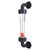 LZS-15W Elbow Liquid Flowmeter ABS Plastic Tube Type Waterflow Meter 10-100LPH Male Thread ZG1/2- NPT1/2
