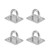 4Pcs 304 Stainless Steel Eye Plate Ceiling Wall Mount Hanging Hardware with Enclosed Hook