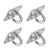 4Pcs 304 Stainless Steel Eye Plate Ceiling Wall Mount Hanging Hardware with Enclosed Hook