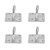 4Pcs 304 Stainless Steel Eye Plate Ceiling Wall Mount Hanging Hardware with Enclosed Hook