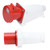 Waterproof Socket IP67 Industrial Aviation Plug Surface Mounted 4 Pin 3P+E 380V415V 63A