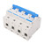 Rail Mount Circuit Breaker 4 Pole 400V 80A Versatile Safety Protection Flame Retardant Disconnect Switch for Home