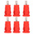 100Pcs Banana Jack Socket Terminal Connector 4mm Safety Ring Terminal Nickel Plated Copper Terminal Block AdapterRed
