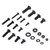 600Pcs Hex Screw Nut Flat Washer M3 M4 M5 M6 Assortment Set Kit with Wrench Tweezers