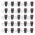 25PCS Push Button Switch with Light 16mm Square Self Locking Small Power Switches 24V 5ARed
