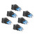 25PCS Push Button Switch with Light 16mm Square Self Locking Small Power Switches 24V 5ARed