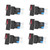 25PCS Push Button Switch with Light 16mm Square Self Locking Small Power Switches 24V 5ARed
