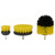 Drill Brushes Attachment Set Electric Extended Long Drill Cleaning Scrub Brushes KitYellow