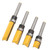 4Pcs Straight Bit Router Set with Bearing Storage Box Carbide Tool 6.35mm for Woodworking