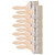 10Pcs Paint Brush Widening Flat Head Artificial Fur Wooden Handle Painting Cleaning Tool Set