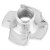 100pcs Zinc Plated Carbon Steel T Nut Four pronged Tee Nuts For Woodworking Furniture (M6)