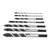 Drill Bit Cemented Carbide Single Double Flute Hole Drilling Tool Set Kit for Tile Glass7Pcs Set