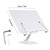 Desktop Book Stand for Reading with 360° Rotating Base & Page Clips Foldable and Angle Adjustable for Cooking Book Holder Textbook Recipe Magazine Document Storybook Tablet Pad