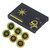 6PCS Radiation Protection Stickers Negative Ion Radiation Resistant Patch for Electronic Equipment Gold