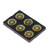 6PCS Radiation Protection Stickers Negative Ion Radiation Resistant Patch for Electronic Equipment Gold