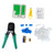 Network Cable Pliers Crystal Head Crimper Wire Crimping Tester Tool with Stripper 9V Battery