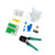 Network Cable Pliers Crystal Head Crimper Wire Crimping Tester Tool with Stripper 9V Battery