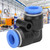 10Pcs Plastic Equal Elbow Quick Connect Pneumatic Air Hose Tube Push Fitting PV-8 (8mm)