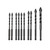 10PCS YG8 Carbide Four-edged Crossdrill Bit Set Marble Ceramic Tile Wall Brick Holes Drilling Accessory Wet-and-dry Dual Use Hole Punching Tool