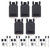 5 Sets DB9 RS232 Male Adapter Serial Port Device PP Connector with Mounting Fasteners