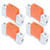 4Pcs 1P Surge Protective Device DIN Rail Mounting SPD House Arrester Protector AC 420V RMU1‑C60Imax：60kA