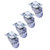 4 Pcs Swivel Caster Heavy Duty Stainless Steel Transparent PU Industrial Wheel Plate Castors