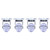 4 Pcs Swivel Caster Heavy Duty Stainless Steel Transparent PU Industrial Wheel Plate Castors