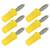 100Pcs Banana Socket 4mm ABS Nickel Plated Brass Material Good Performance Electrical Connections ToolsYellow