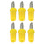 100Pcs Banana Socket 4mm ABS Nickel Plated Brass Material Good Performance Electrical Connections ToolsYellow