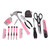 39 Pcs Household Tool Kit Pink Portable Hand Toolbox Hammer Screwdriver Wrench Repair Maintenance Tool Set for Girl