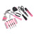 39 Pcs Household Tool Kit Pink Portable Hand Toolbox Hammer Screwdriver Wrench Repair Maintenance Tool Set for Girl