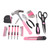 39 Pcs Household Tool Kit Pink Portable Hand Toolbox Hammer Screwdriver Wrench Repair Maintenance Tool Set for Girl