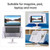 Desktop Book Stand for Reading with 360° Rotating Base & Page Clips Foldable and Angle Adjustable for Cooking Book Holder Textbook Recipe Magazine Document Storybook Tablet Pad