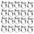20PCS Hose Clamp Mini Stainless Steel Screw Hose Clip for Motor Vehicle Petrochemical Pharmaceutical21-23mm