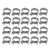 20PCS Hose Clamp Mini Stainless Steel Screw Hose Clip for Motor Vehicle Petrochemical Pharmaceutical21-23mm