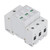 3P Surge Protective Device Flame Retardant PC Material Voltage Protection Arrester Module 60KA 420V