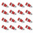 50Pcs Banana Socket 4mm Pure Copper Metal Good Performance High Current Discharge Electrical Test AccessoriesRed