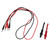 4mm Dual Banana Plug Test Leads with Repair Testing Hooks Black Red Silicone Resin Electrical Testing Wire 1M 10A