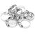 100Pcs 18-32mm Hose Clamp Stainless Steel Cross Pipe Band Clip Fastener with 10mm Width