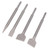 4PCS Electric Hammer Chisels Round Shank Point and Flat Chisel Set for Stone Concrete Brick Wall